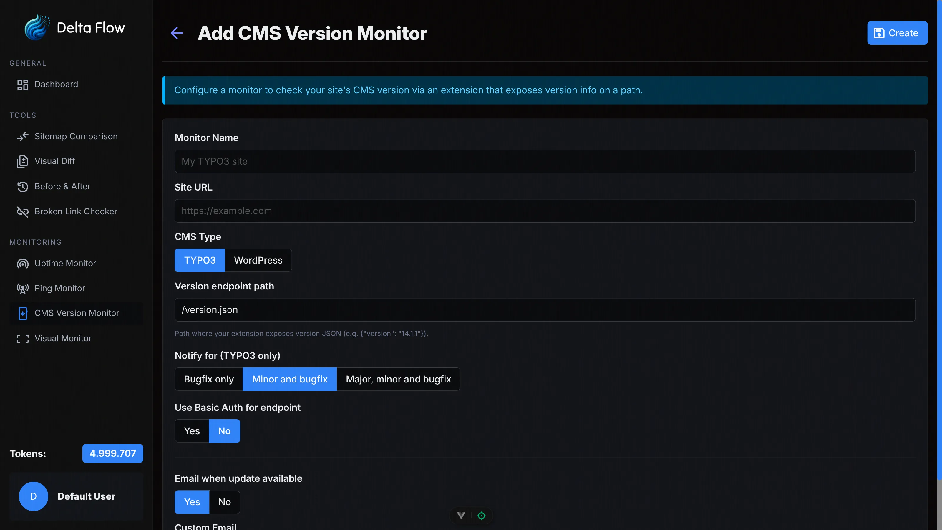 CMS Version Monitor